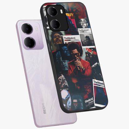 The Weeknd Glass Case displayed in angled mockup highlighting stylish pop culture inspired design with modern aesthetic.