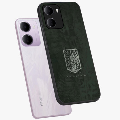 Wings Of Freedom Glass Case displayed in angled mockup highlighting graceful wing design with inspirational aesthetic.