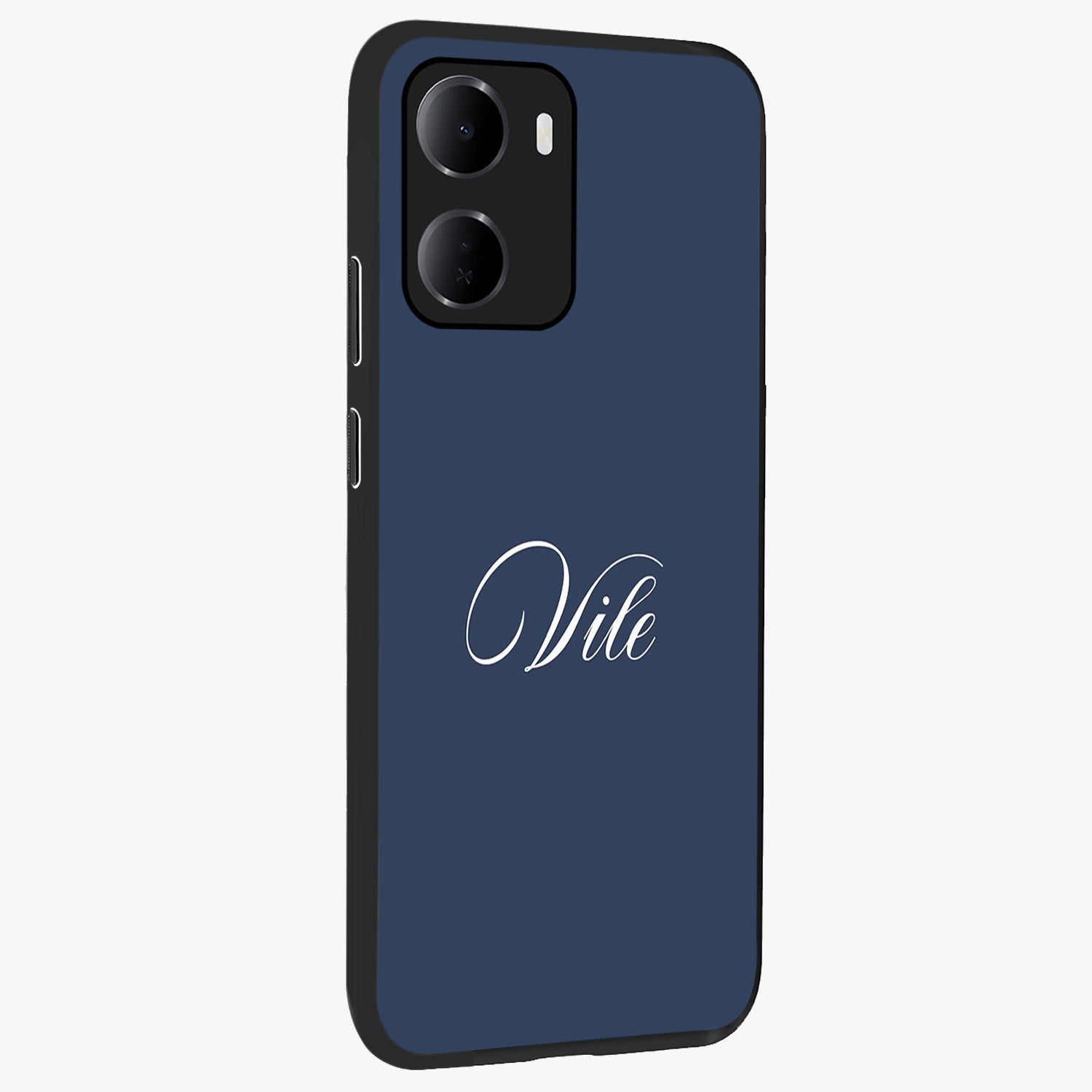 Blue Vintage Floral Pattern Glass Case displayed in angled mockup highlighting classic blue floral pattern and retro aesthetic design.