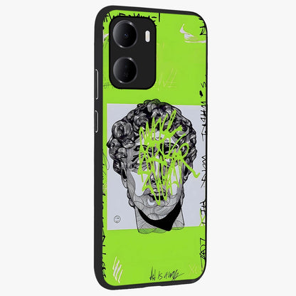 Neo Graffiti Rebellion Glass Case upright view showcasing colorful graffiti artwork with bold modern street style.