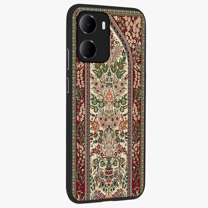 Persian Inspired Glass Case upright view showcasing decorative Persian artwork with rich heritage theme.