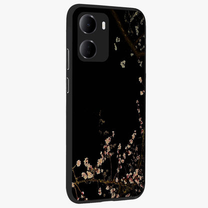 Petal Moon Light With Custom Name Glass Case upright view showcasing elegant floral moon artwork with personalized aesthetic.