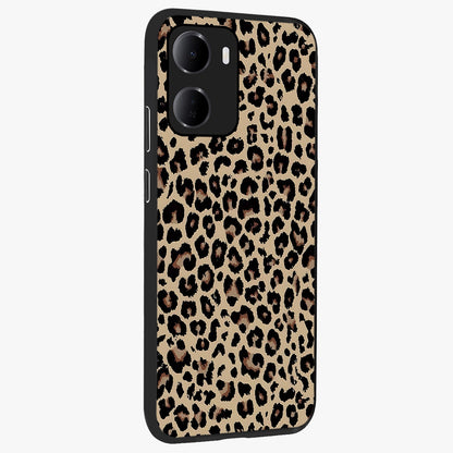 Savage Chic Pattern Glass Case upright view showcasing trendy decorative artwork with edgy fashion theme.