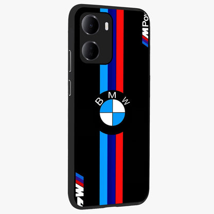 Turbo BMW Beast Glass Case upright view showcasing powerful car artwork with modern motorsport theme.