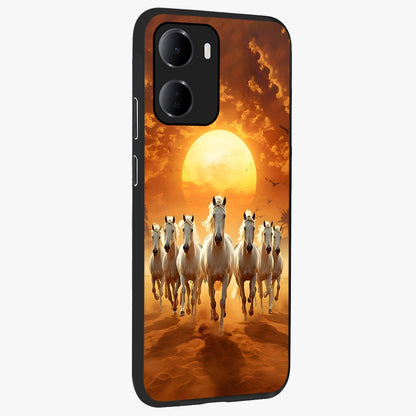 Wild Sunset Majesty Glass Case upright view showcasing dramatic sunset artwork with bold nature theme.
