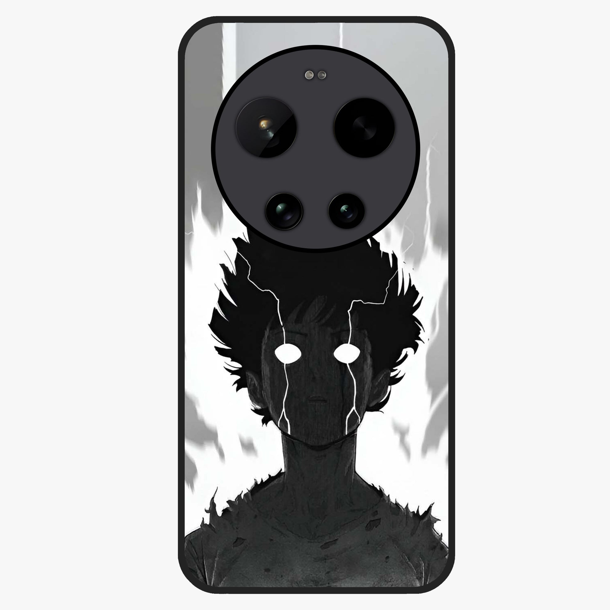 Awakened Inner Rage Glass Case showing flat back view with intense artistic artwork and glossy glass finish.