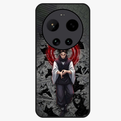 Cursed Ritual Ascension Glass Case showing flat back view with dark ritual themed artwork and glossy glass finish.