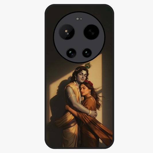 Divine Eternal Love Glass Case showing flat back view with spiritual love themed artwork and glossy glass finish.