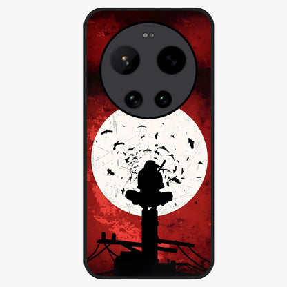 Itachi Limited Edition Naruto Anime Glass Case showing flat back view with iconic anime character artwork and glossy glass finish.