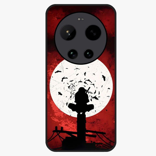 Itachi Limited Edition Naruto Anime Glass Case showing flat back view with iconic anime character artwork and glossy glass finish.