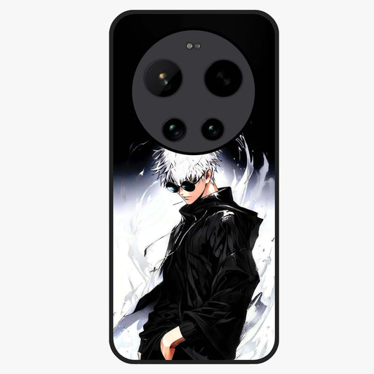 Limitless Shadow King Glass Case showing flat back view with powerful shadow warrior artwork and glossy glass finish.