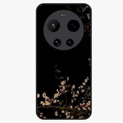 Petal Moon Light With Custom Name Glass Case showing flat back view with floral moonlight artwork and personalized name design.