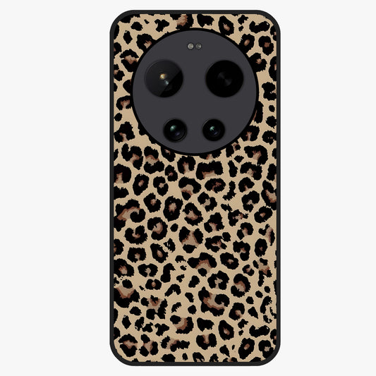Savage Chic Pattern Glass Case showing flat back view with stylish patterned artwork and glossy glass finish.