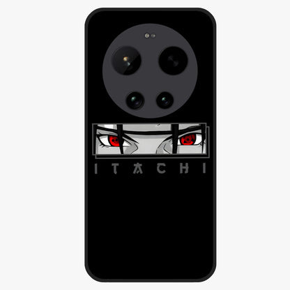 Scarlet Gaze Dominance Glass Case showing flat back view with striking red themed artwork and glossy glass finish.