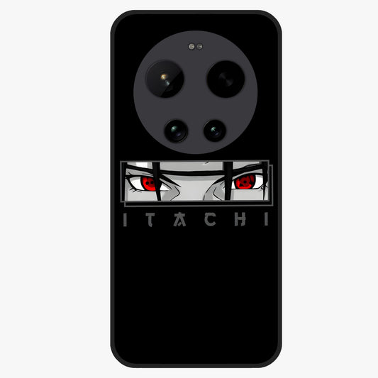 Scarlet Gaze Dominance Glass Case showing flat back view with striking red themed artwork and glossy glass finish.