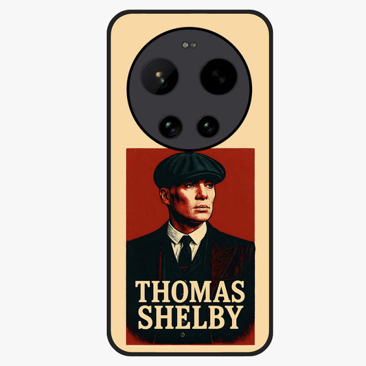 Vintage Mafia Authority Glass Case showing flat back view with bold vintage mafia inspired artwork and glossy glass finish.
