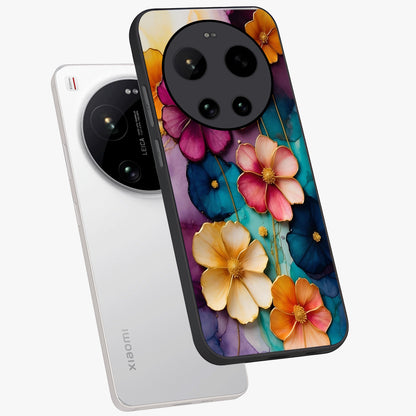 Artlyn Grace Flower Pattern Glass Case displayed in angled mockup highlighting delicate flower pattern design and smooth glass surface.