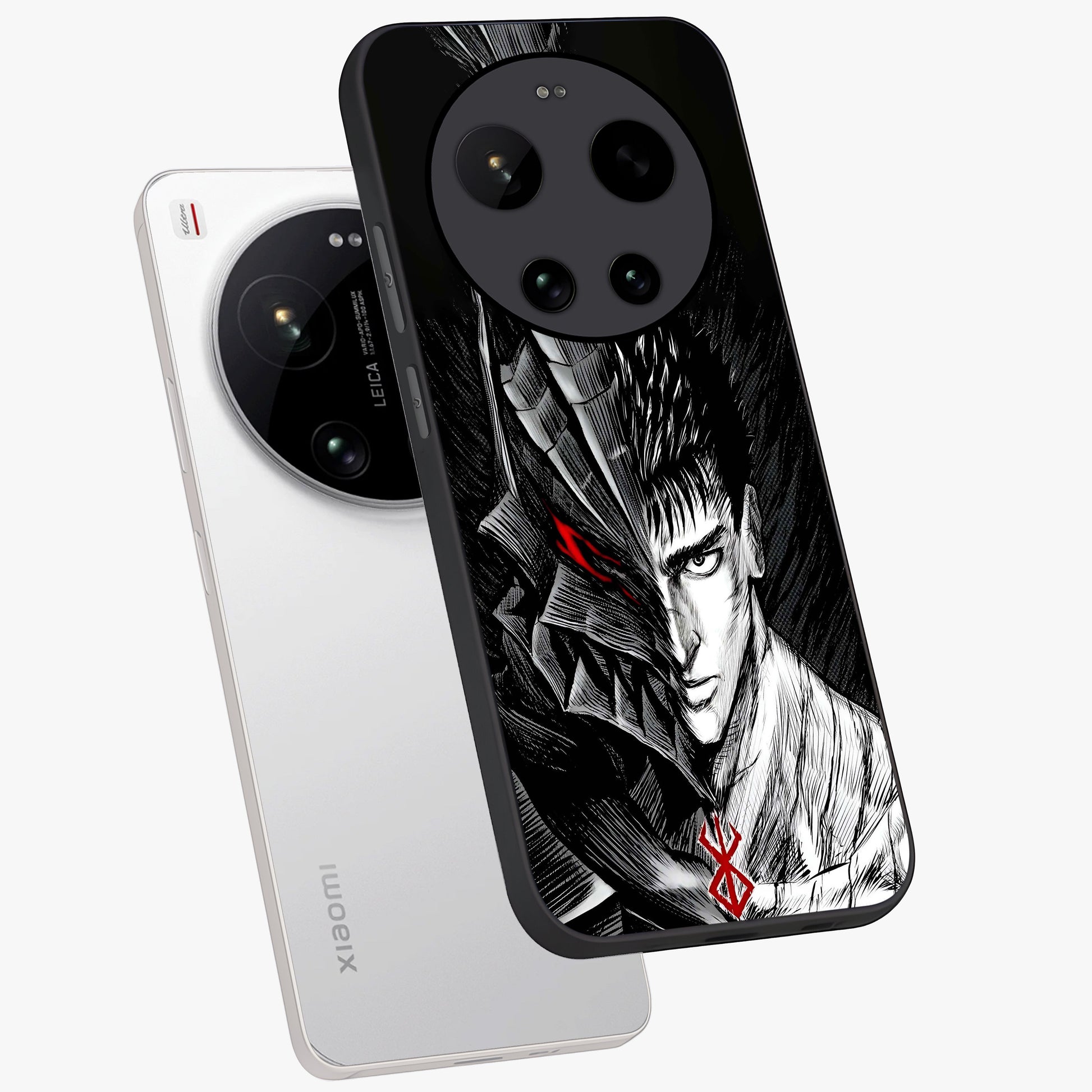 Berserker Blood Oath Glass Case displayed in angled mockup highlighting dark fantasy graphic design and powerful theme.