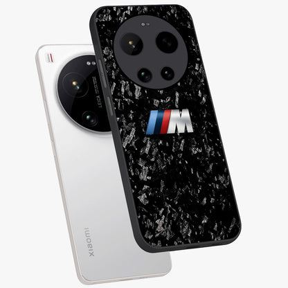Carbon Speed Mark Glass Case displayed in angled mockup highlighting racing inspired carbon design and sleek aesthetic style.
