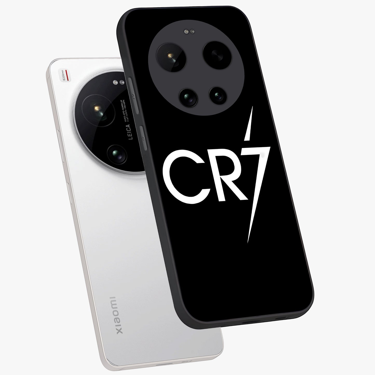 Cr7 Elite Strike Glass Case displayed in angled mockup highlighting powerful sports graphic with bold athletic theme.