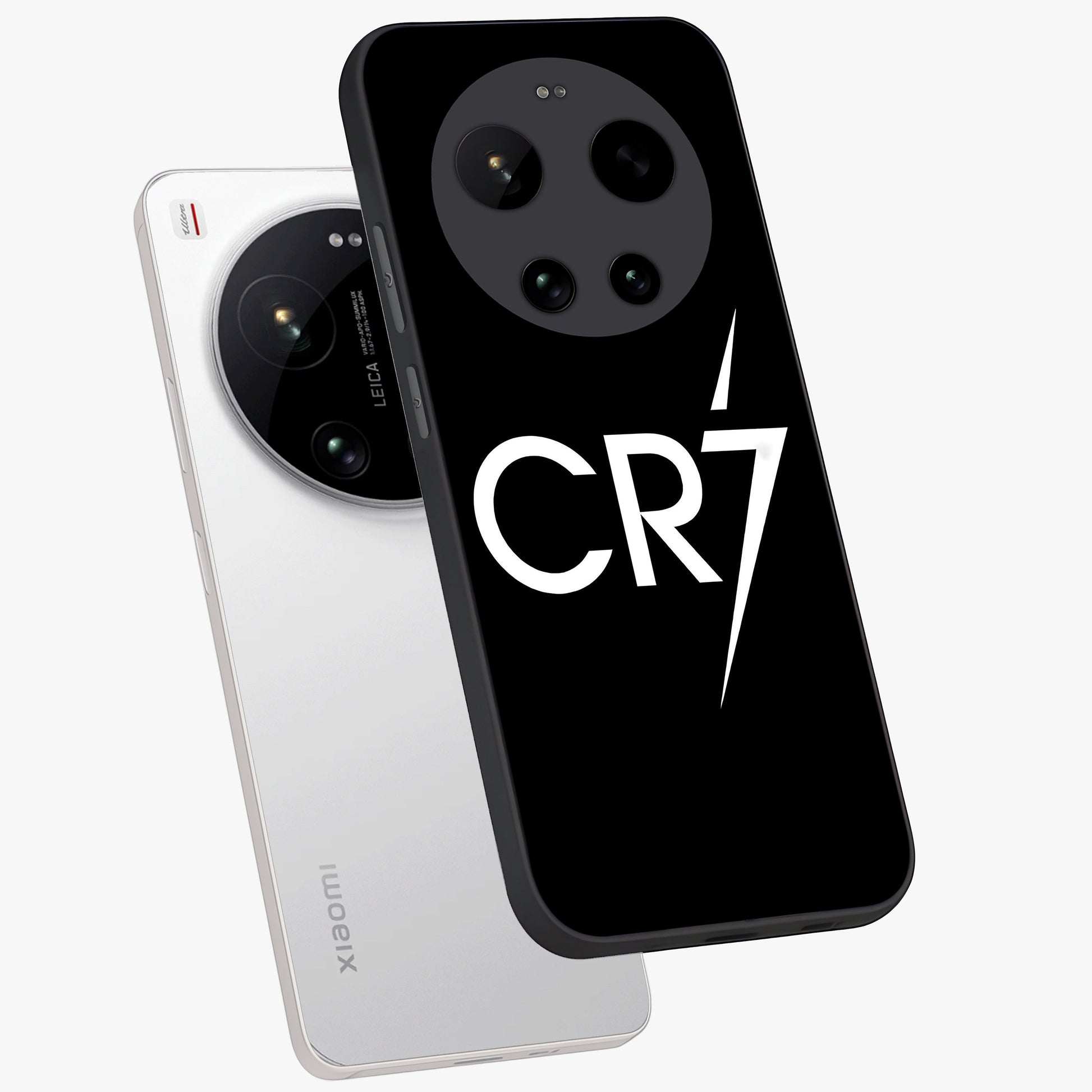 Cr7 Elite Strike Glass Case displayed in angled mockup highlighting powerful sports graphic with bold athletic theme.