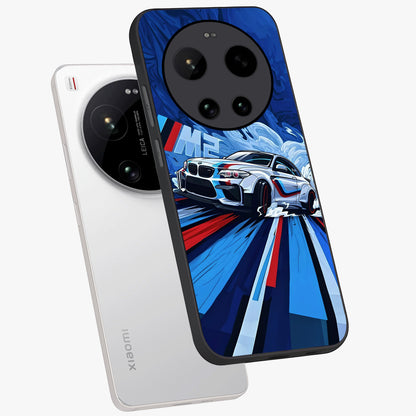 Drift Power Rush Glass Case displayed in angled mockup highlighting powerful drift car design with sporty aesthetic style.