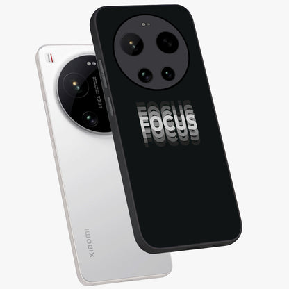 Focus Mode On Glass Case displayed in angled mockup highlighting clean minimal text artwork with modern aesthetic style.