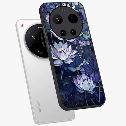 Gloss Petal Rush Glass Case displayed in angled mockup highlighting vibrant petal design with elegant floral aesthetic.