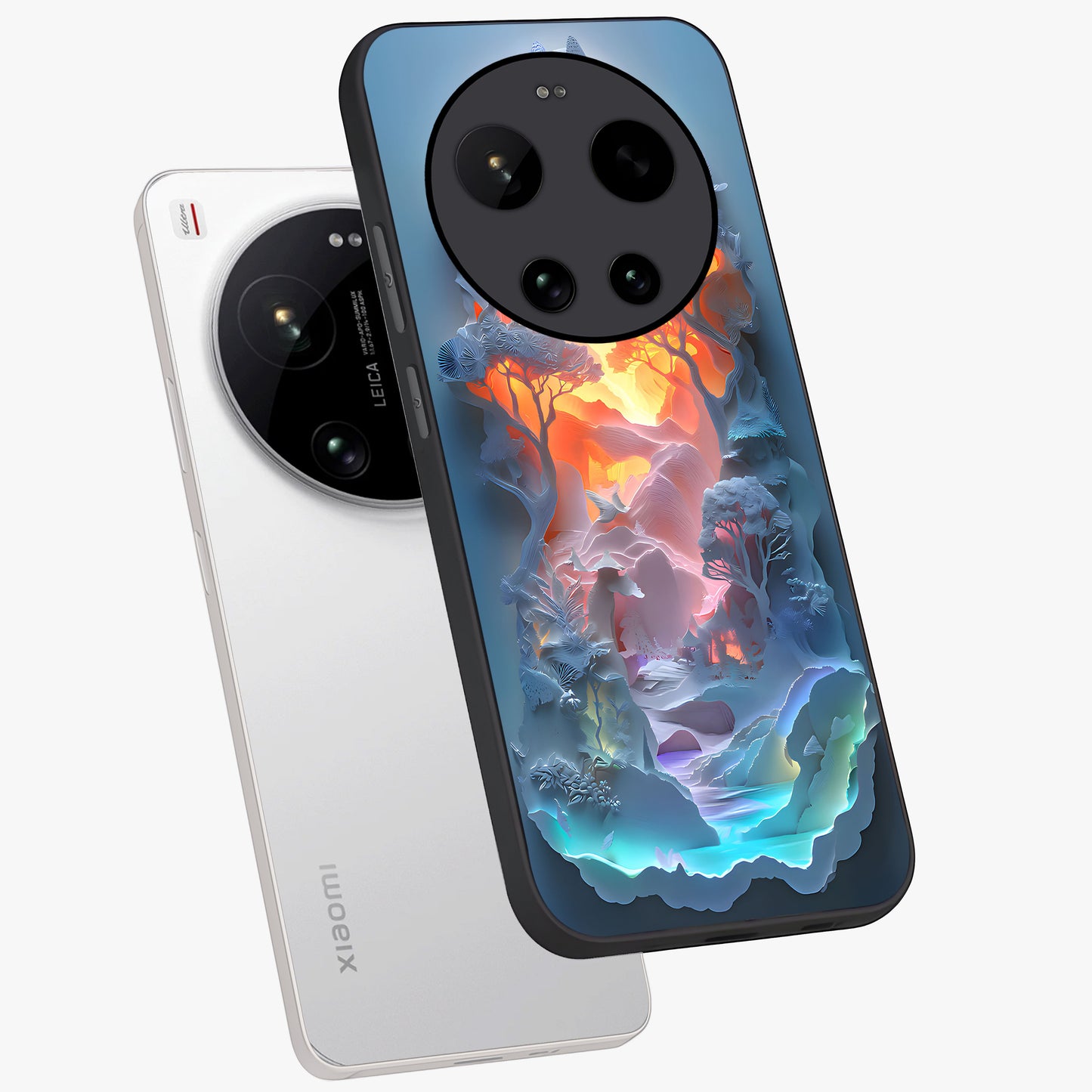 Glow Forest Portal Glass Case displayed in angled mockup highlighting mystical forest design with magical glowing aesthetic.
