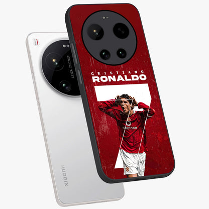 Goal Celebration Legacy Glass Case displayed in angled mockup highlighting energetic sports celebration design with bold athletic theme.