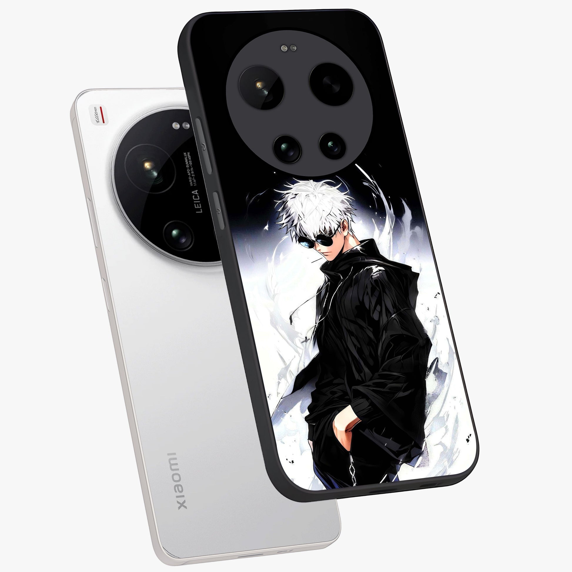 Limitless Shadow King Glass Case displayed in angled mockup highlighting dramatic dark hero design with intense aesthetic.