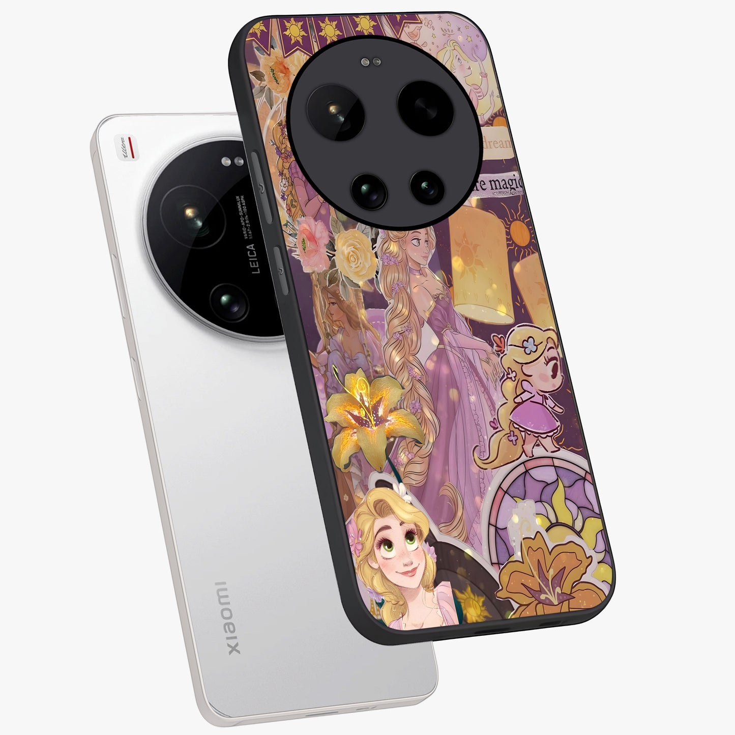 Magical Tangled Dream Glass Case displayed in angled mockup highlighting whimsical fantasy design with magical aesthetic.
