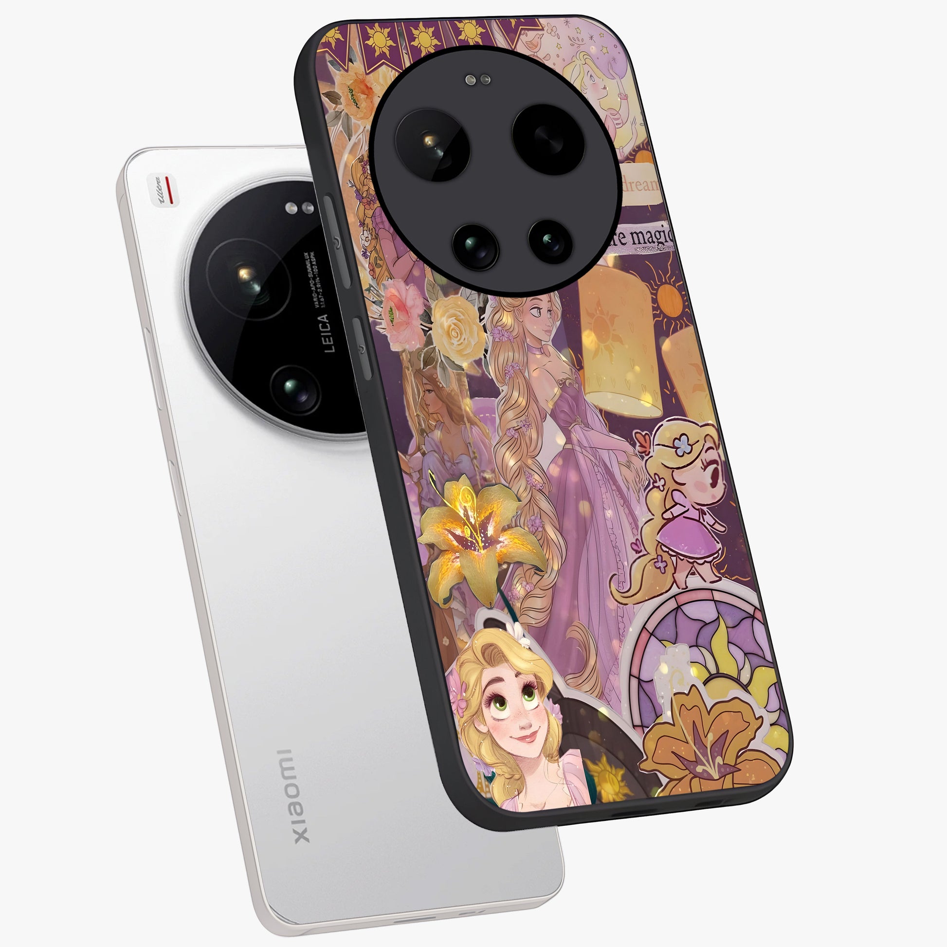 Magical Tangled Dream Glass Case displayed in angled mockup highlighting whimsical fantasy design with magical aesthetic.