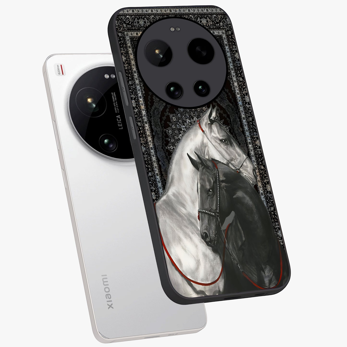 Majestic Ride Legacy Glass Case displayed in angled mockup highlighting sleek vehicle design with bold racing aesthetic.