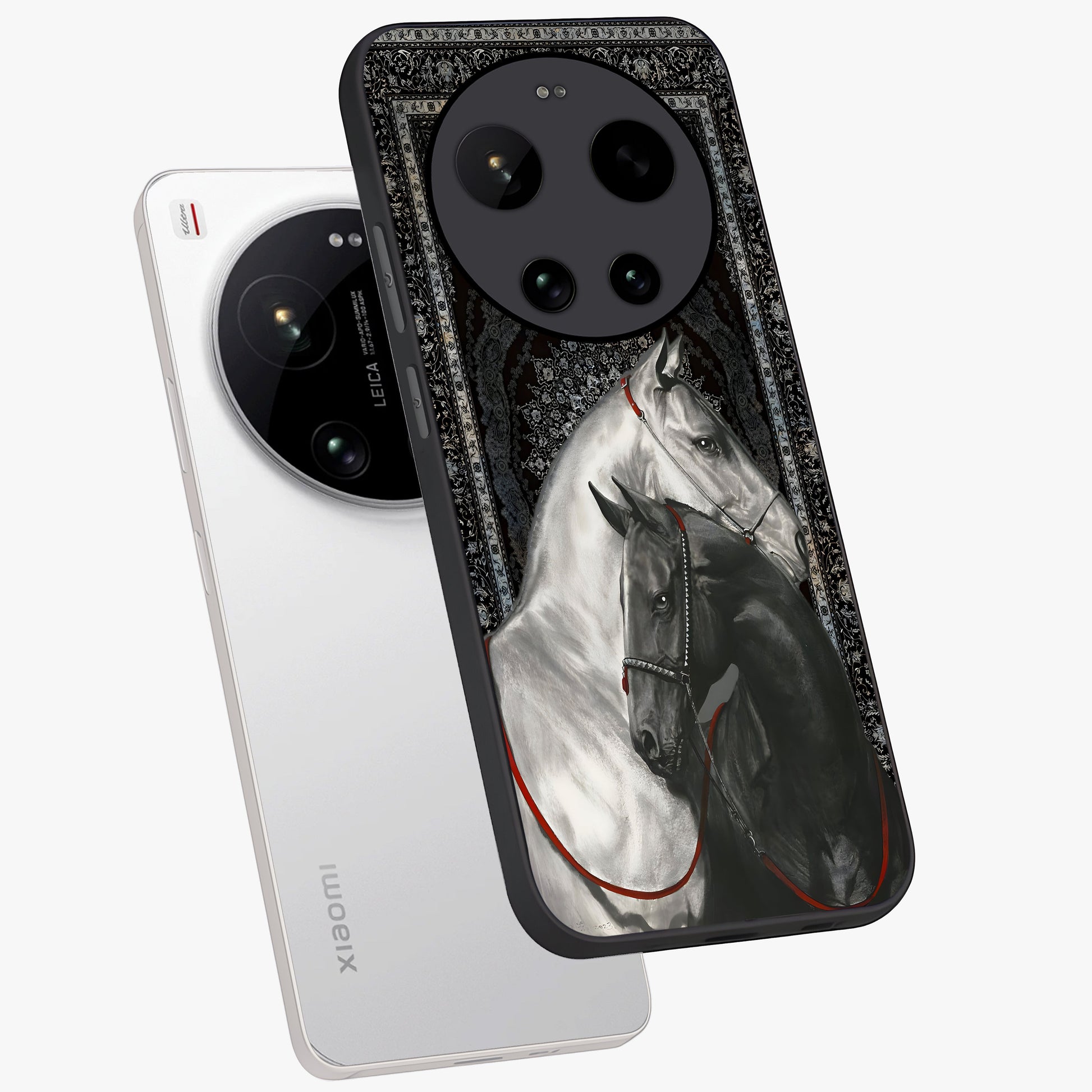 Majestic Ride Legacy Glass Case displayed in angled mockup highlighting sleek vehicle design with bold racing aesthetic.