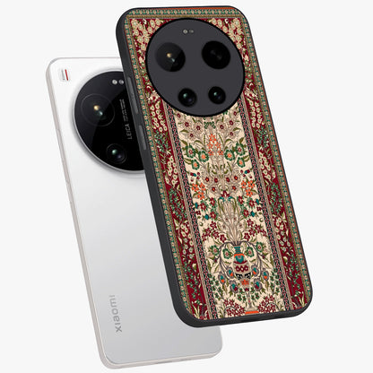Persian Inspired Glass Case displayed in angled mockup highlighting intricate traditional design with elegant cultural aesthetic.