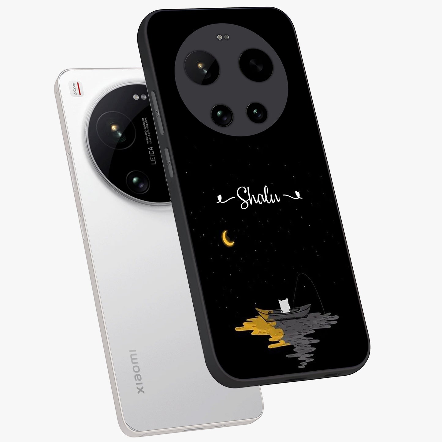 Silent Night Row Glass Case displayed in angled mockup highlighting peaceful evening design with dreamy night aesthetic.
