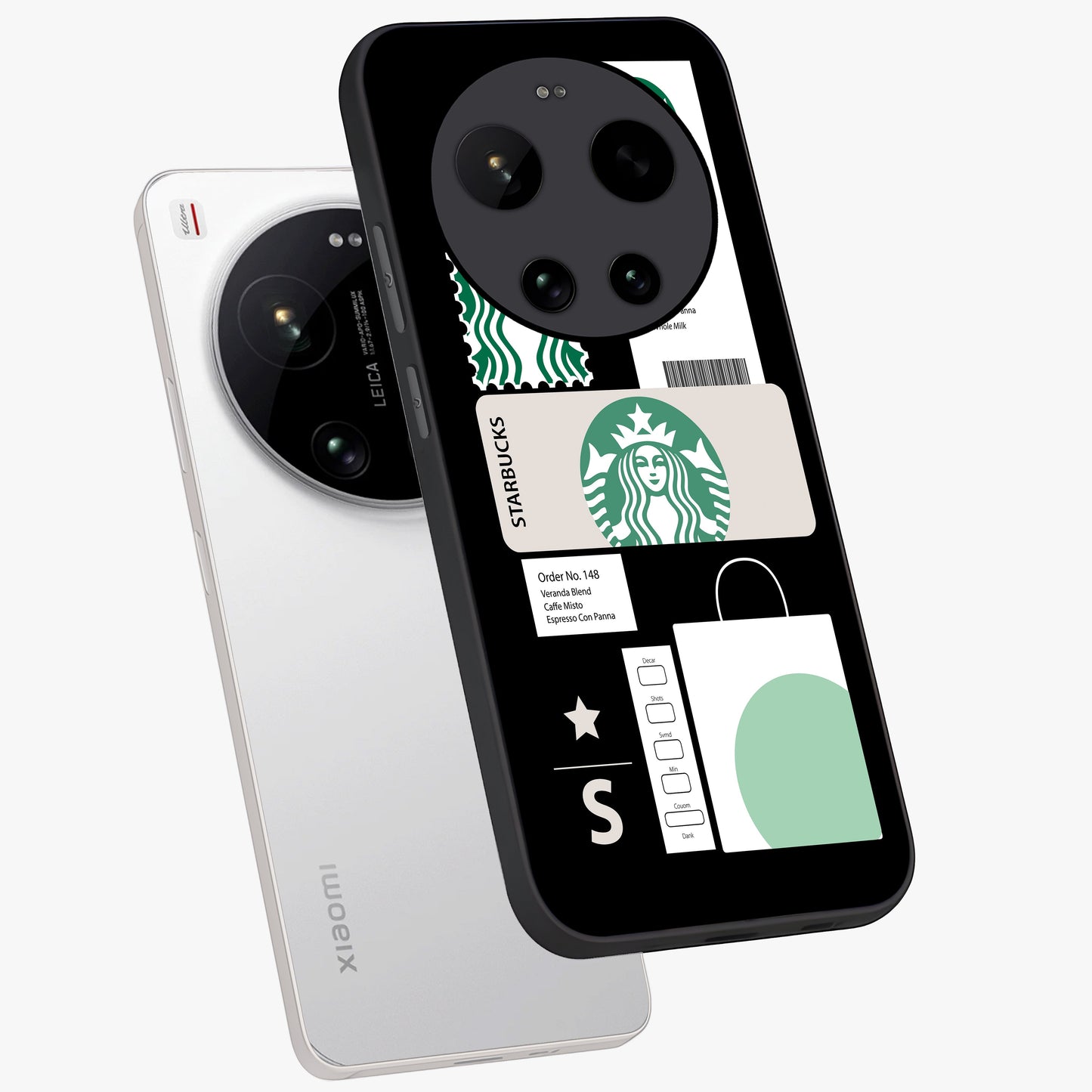 Starbucks Mocha Glass Case displayed in angled mockup highlighting stylish mocha themed design with cozy café aesthetic.