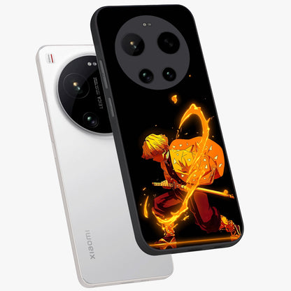 Thunder Flame Execution Glass Case displayed in angled mockup highlighting dramatic fire themed design with intense fantasy aesthetic.