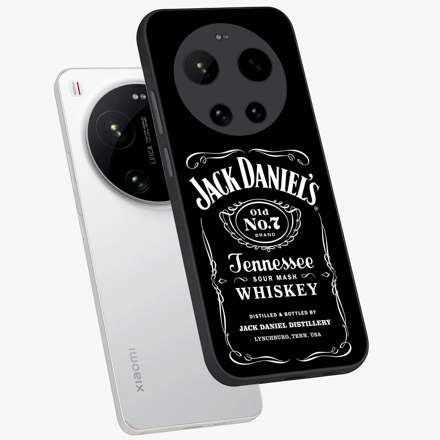 Vintage Whiskey Heritage Glass Case displayed in angled mockup highlighting retro beverage themed design with heritage aesthetic.