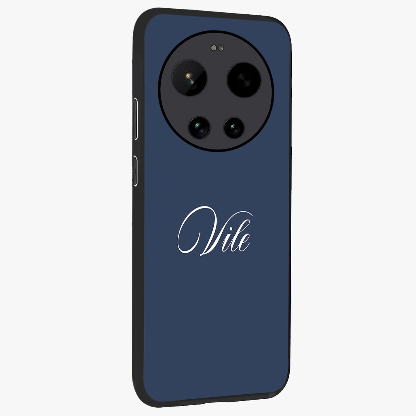 Blue Vintage Floral Pattern Glass Case displayed in angled mockup highlighting classic blue floral pattern and retro aesthetic design.