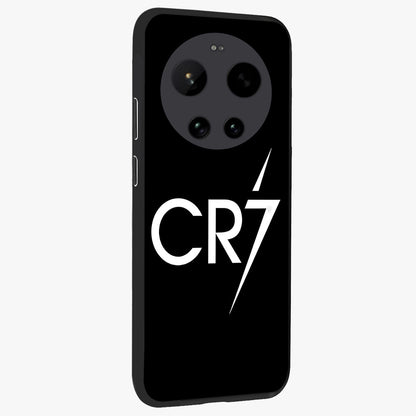 Cr7 Elite Strike Glass Case upright view showcasing energetic football inspired design with modern sports aesthetic.