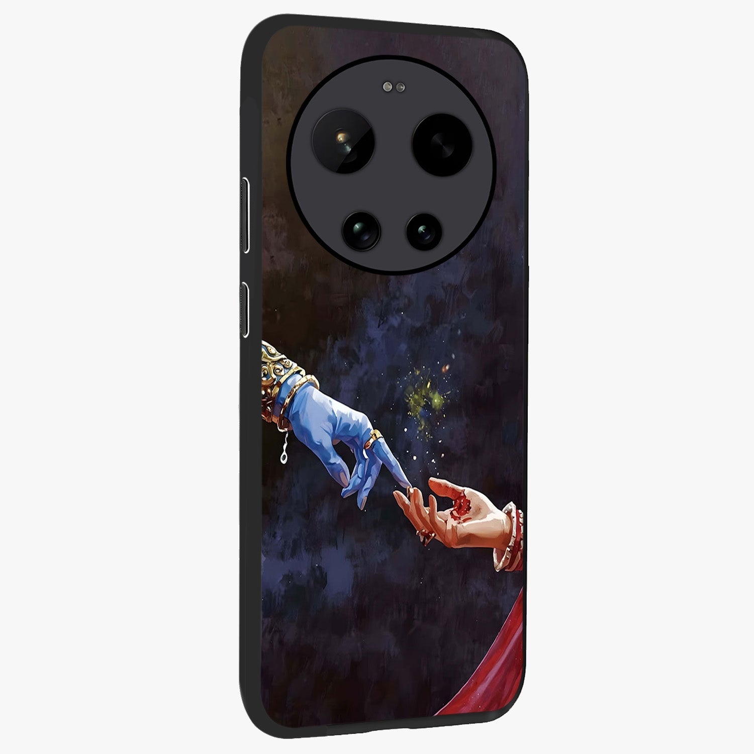 Divine Touch Eternal Glass Case upright view showcasing peaceful spiritual artwork with eternal divine theme.