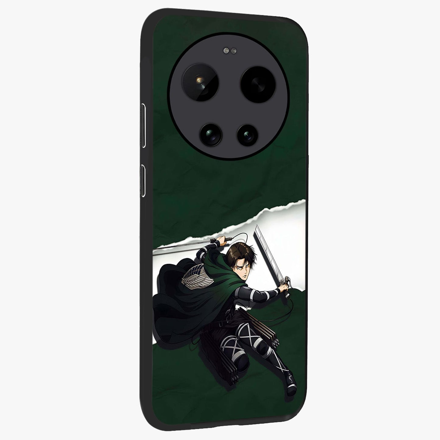 Emerald War Vanguard Glass Case upright view showcasing dramatic warrior artwork with bold fantasy theme.