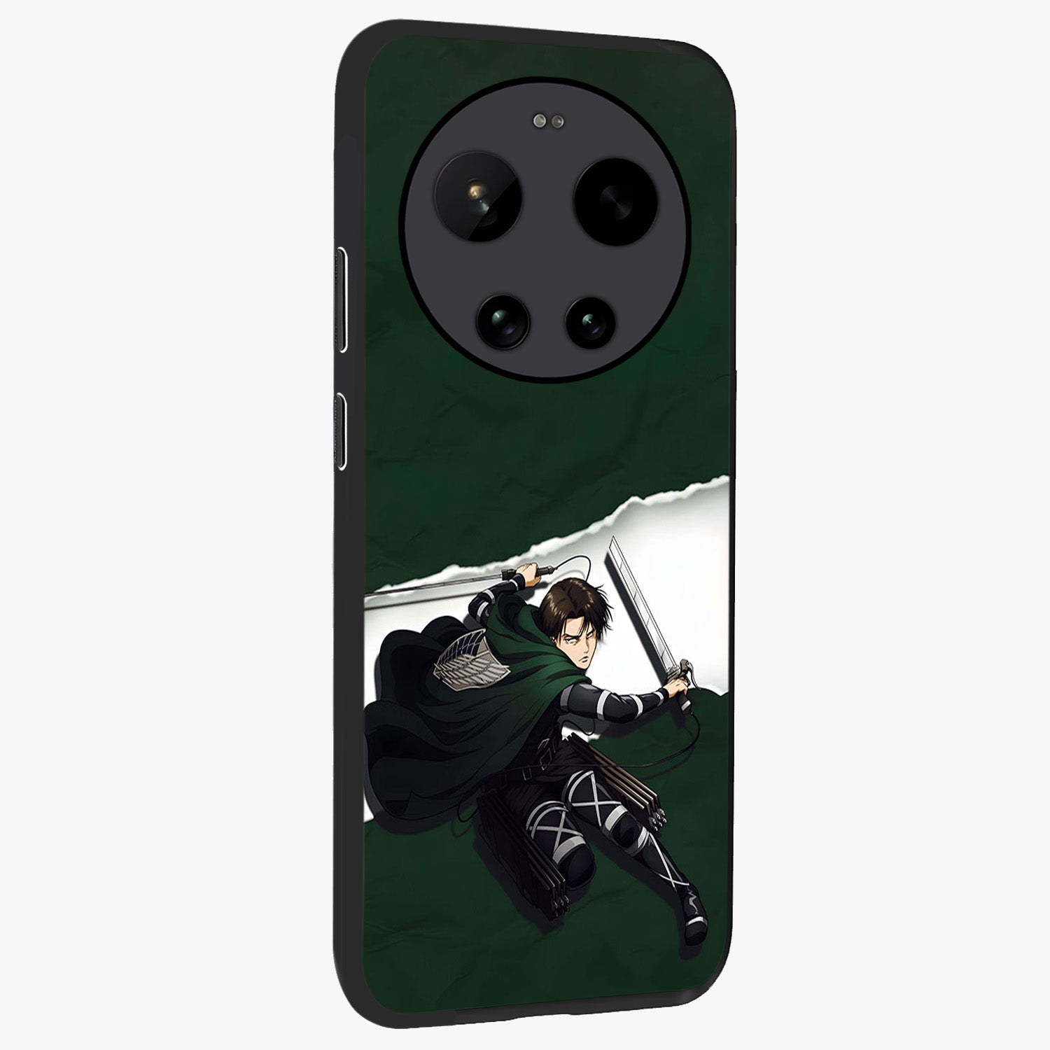 Emerald War Vanguard Glass Case upright view showcasing dramatic warrior artwork with bold fantasy theme.