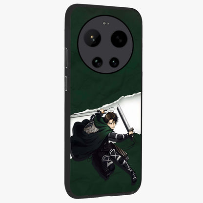 Emerald War Vanguard Glass Case upright view showcasing dramatic warrior artwork with bold fantasy theme.