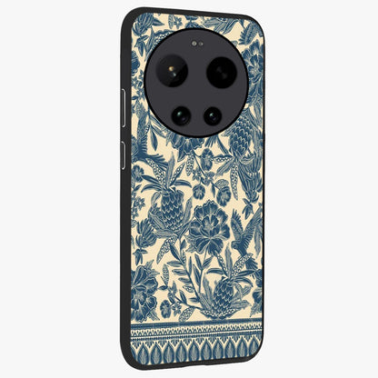 Heirloom Wild Bloom Glass Case upright view showcasing delicate wildflower artwork with timeless floral theme.