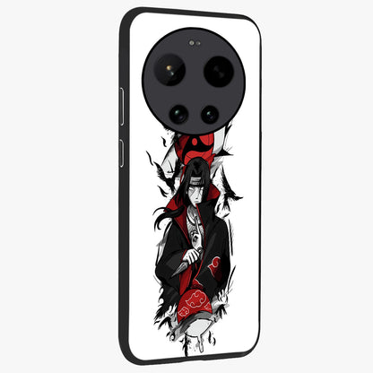 Itachi Limited Edition Naruto Anime Glass Case upright view showcasing intense anime artwork with powerful character theme.