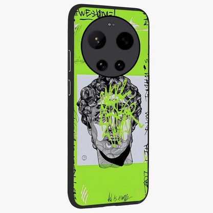Neo Graffiti Rebellion Glass Case upright view showcasing colorful graffiti artwork with bold modern street style.