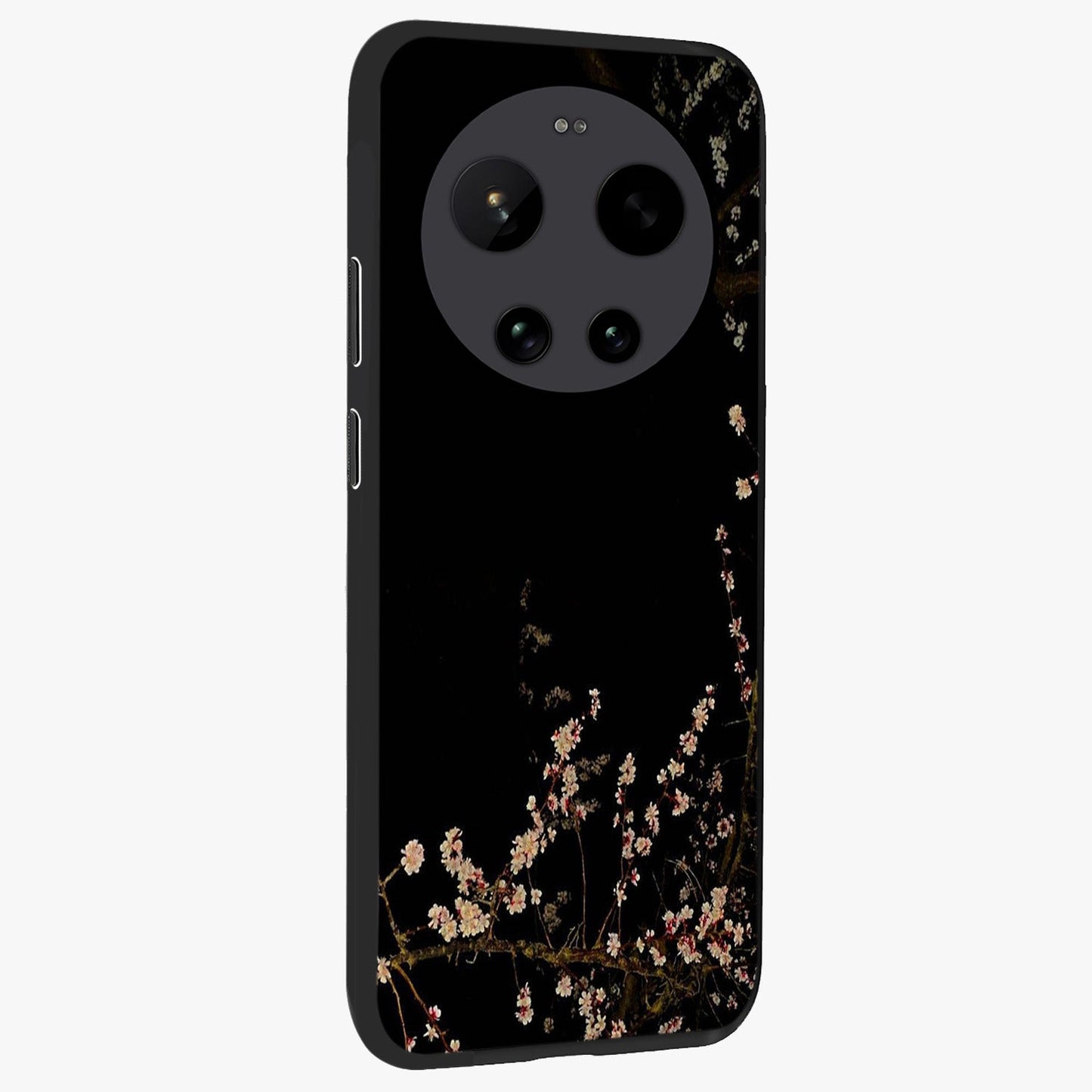 Petal Moon Light With Custom Name Glass Case upright view showcasing elegant floral moon artwork with personalized aesthetic.